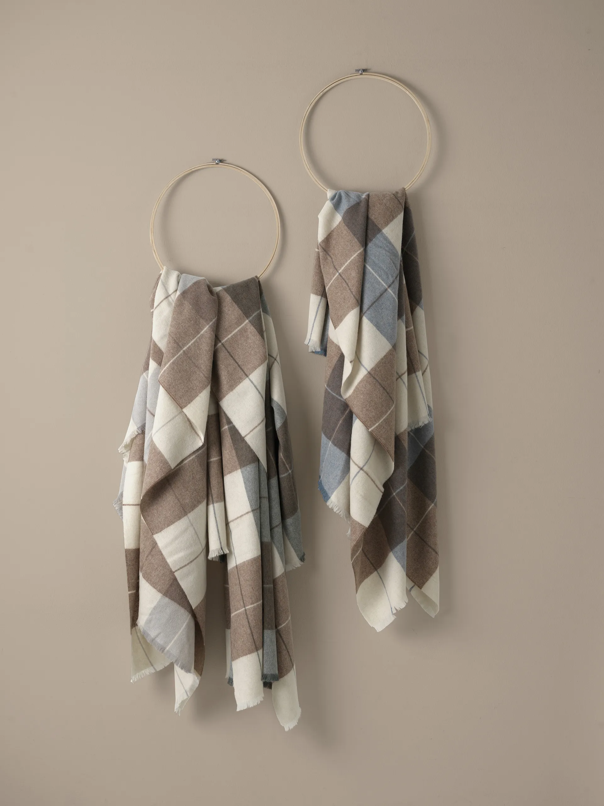 Scotch pledd 130 x 190 cm, Camel-Grey Elvang Denmark