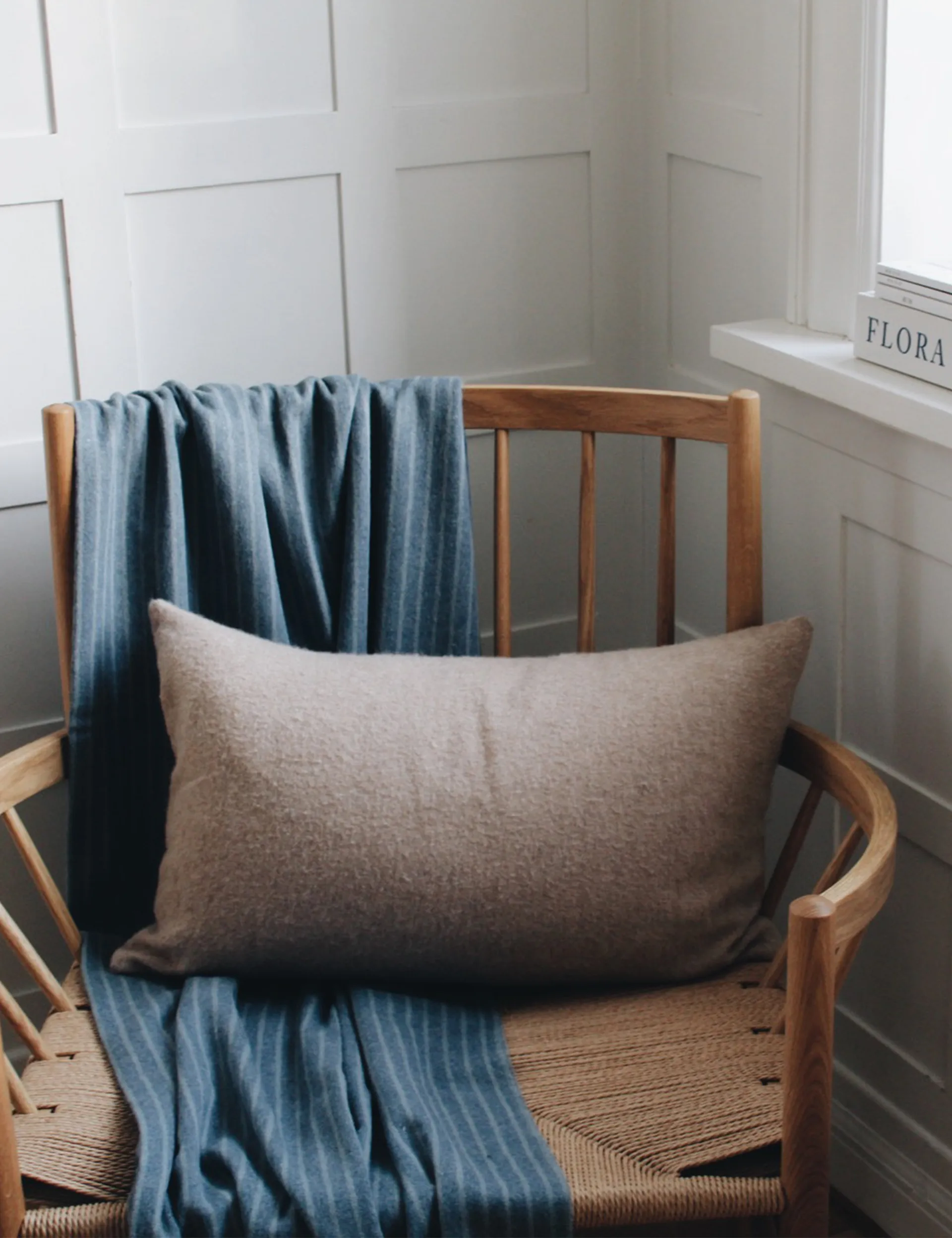 Stripes pledd 130 x 200 cm, Mirage blue Elvang Denmark