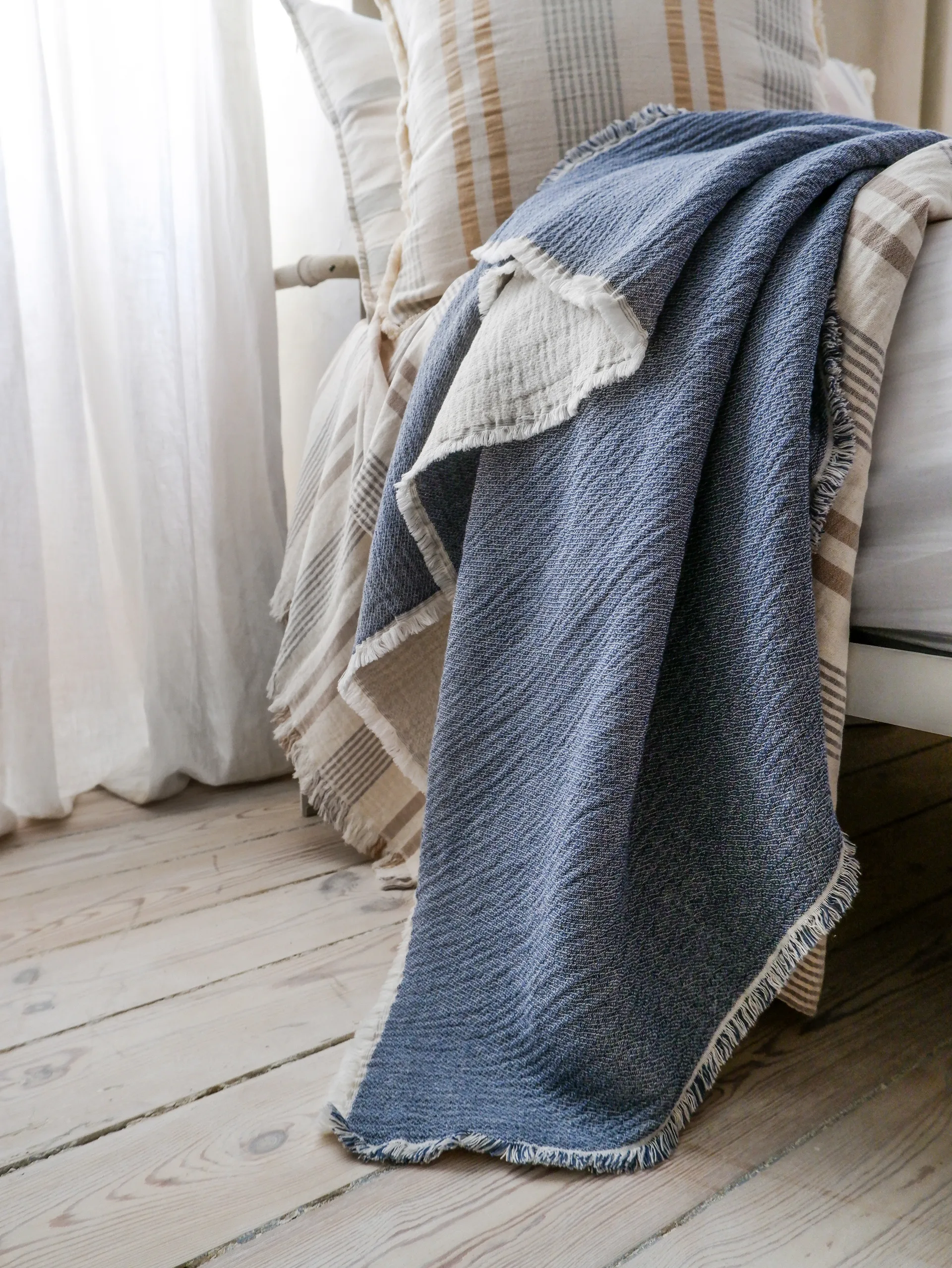 Thyme pledd 130 x 180 cm, Blue Elvang Denmark