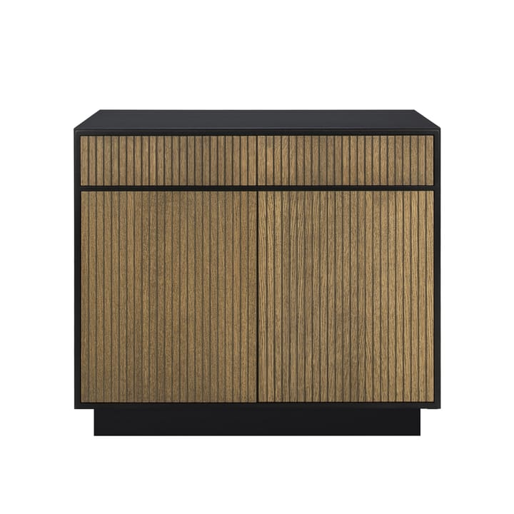 Line Høy skjenk - walnut/black, 2 dører+2 skuffer+1 hylle, sokkel - Englesson