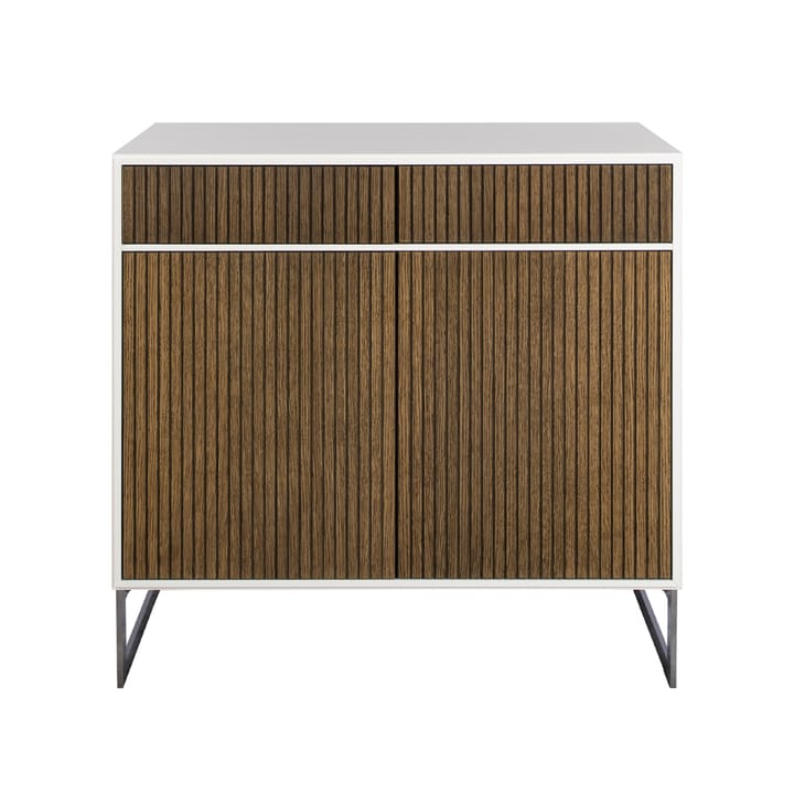 Line Høy skjenk, walnut/white, 2 dører+2 skuffer+1 hylle, krombein Englesson