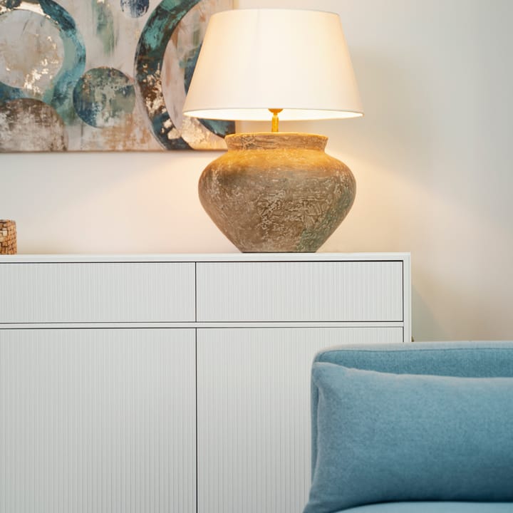 Line Høy skjenk, walnut/white, 2 dører+2 skuffer+1 hylle, krombein Englesson
