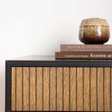 Line kommode - walnut/black, 3 skuffer, sokkel - Englesson