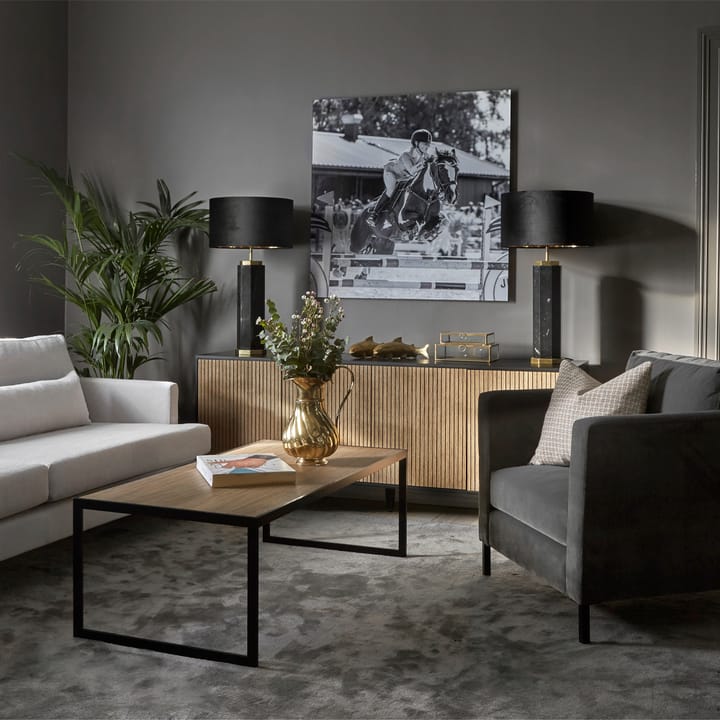 Line skjenk, black, 2 dører+1 hylle svarte metallben Englesson