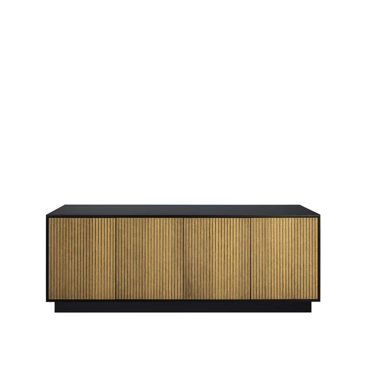 Line skjenk - walnut/black, 4 dører + 1 + 1 hylle, sokkel - Englesson