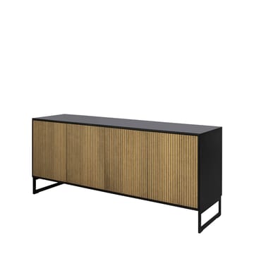 Line skjenk - walnut/black, 4 dører+1+1 hyller, svarte metallben - Englesson