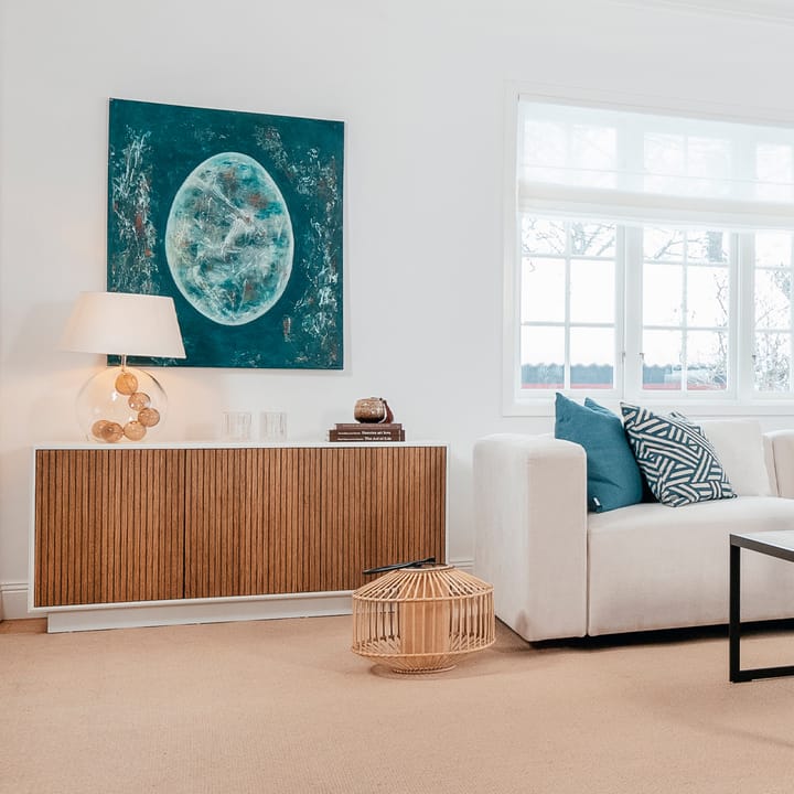 Line skjenk, walnut/white, 2 dører+1 hylle, sokkel Englesson