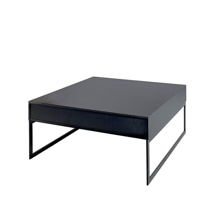 Line sofabord 100x100 cm - Black, svarte metallben - Englesson