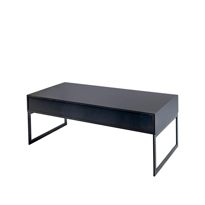 Line sofabord - black, 130x70cm, svarte metallben - Englesson