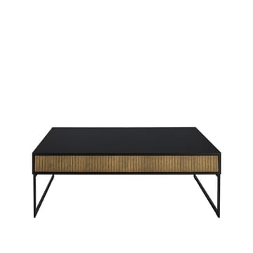 Line sofabord - walnut/black, 130x70cm, svarte metallben - Englesson