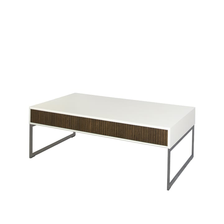 Line sofabord - Walnut/white-130x70cm-kromben - Englesson