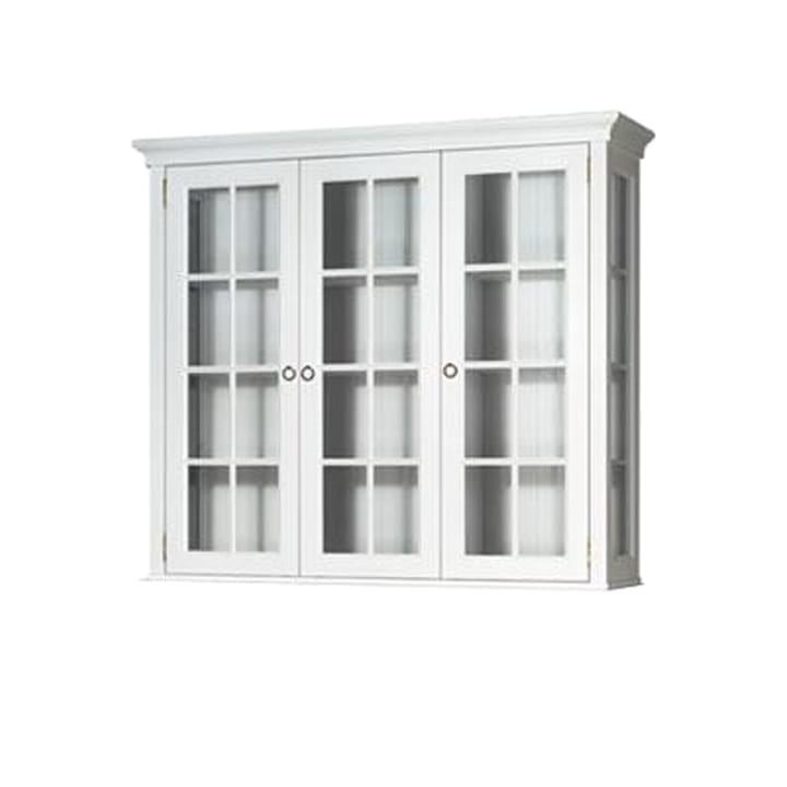 Stockholm vitrineskap/overskap - whitewash, glassider, 3 dører - Englesson