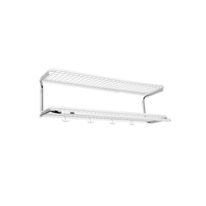 Classic 650 hattehylle - hvit/krom, 2 nivåer, 100 cm - Essem Design
