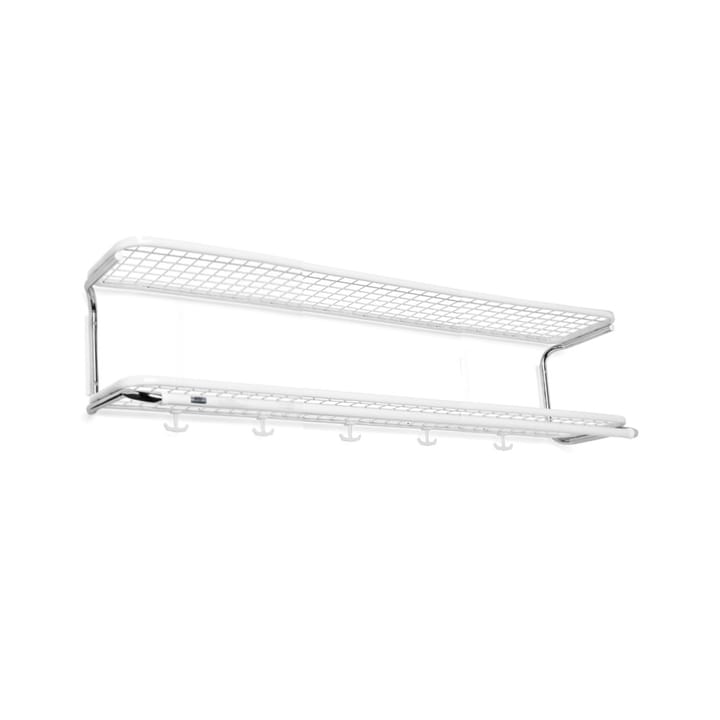 Classic 650 hattehylle - hvit/krom, 2 nivåer, 110 cm - Essem Design