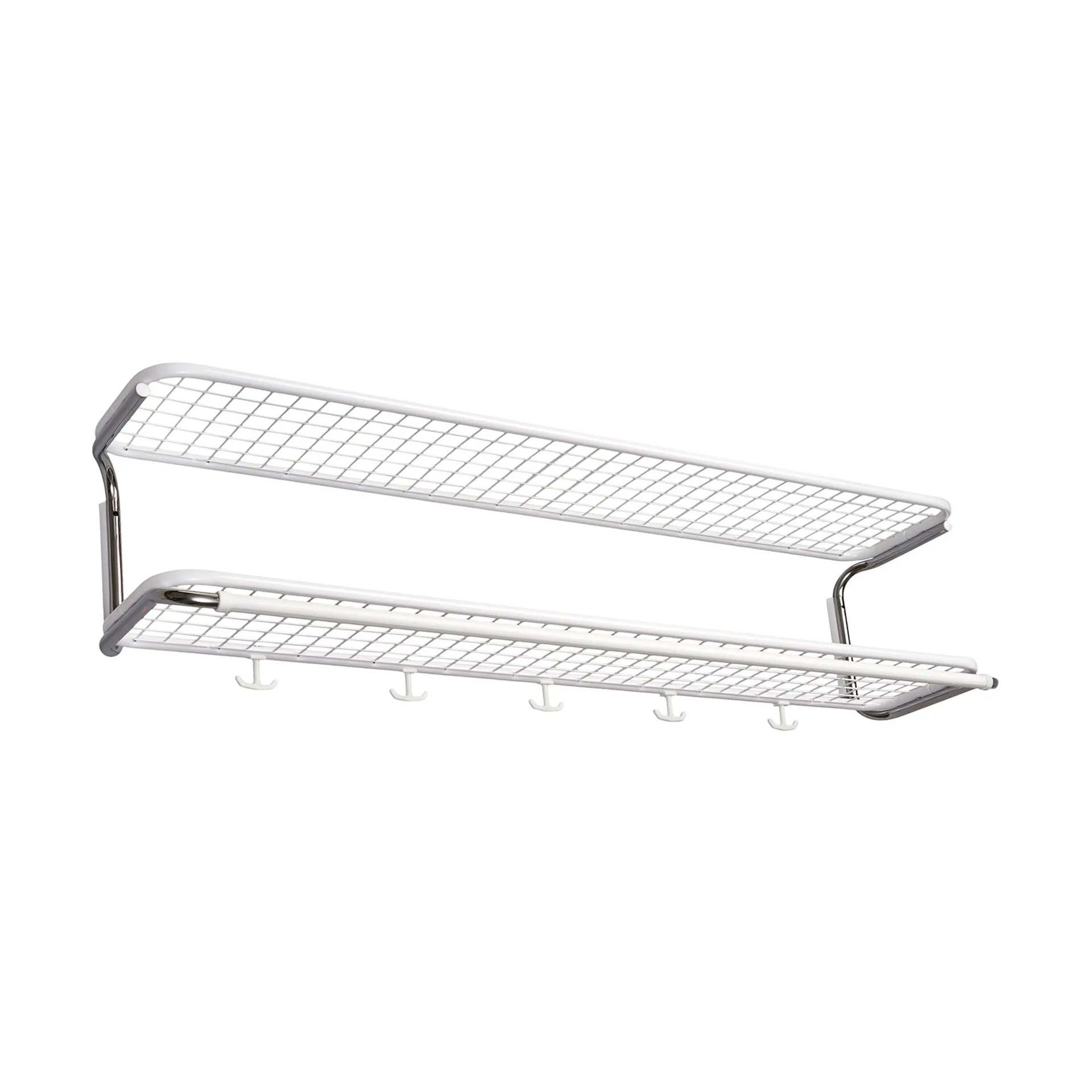 Classic 650 hattehylle, hvit/krom, 2 nivåer, 110 cm Essem Design