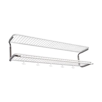 Classic 650 hattehylle - hvit/krom, 2 nivåer, 120 cm - Essem Design