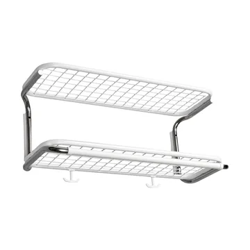 Classic 650 hattehylle - hvit/krom, 2 nivåer, 50 cm - Essem Design