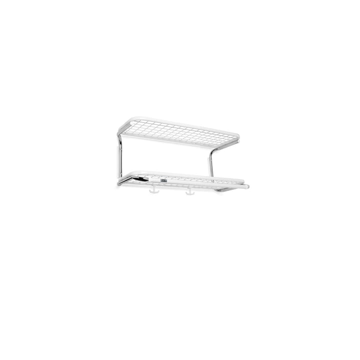 Classic 650 hattehylle - hvit/krom, 2 nivåer, 50 cm - Essem Design