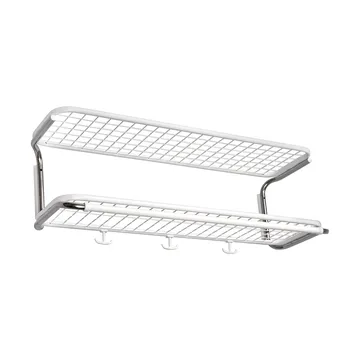 Classic 650 hattehylle - hvit/krom, 2 nivåer, 70 cm - Essem Design