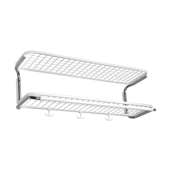 Classic 650 hattehylle - hvit/krom, 2 nivåer, 70 cm - Essem Design