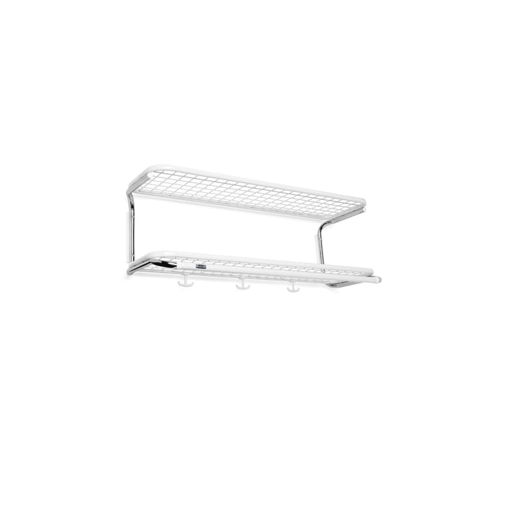 Classic 650 hattehylle - hvit/krom, 2 nivåer, 70 cm - Essem Design