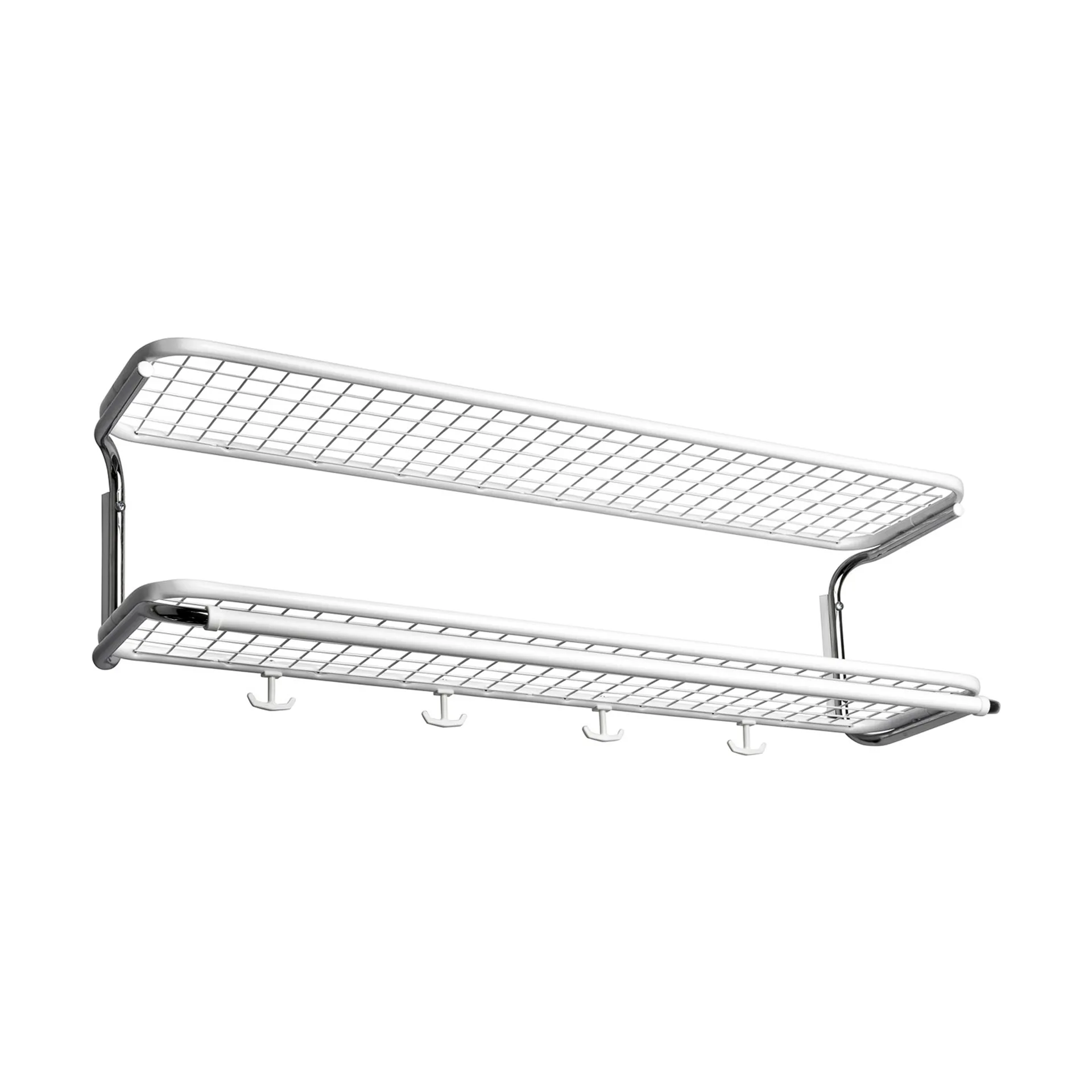 Classic 650 hattehylle, hvit/krom, 2 nivåer, 90 cm Essem Design