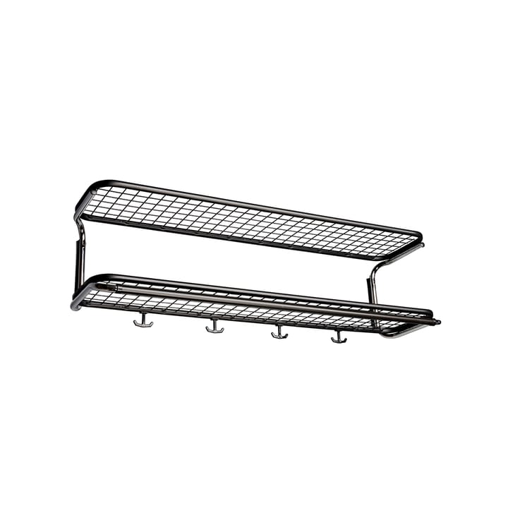 Classic 650 hattehylle - sort/krom, 2 nivåer, 100 cm - Essem Design