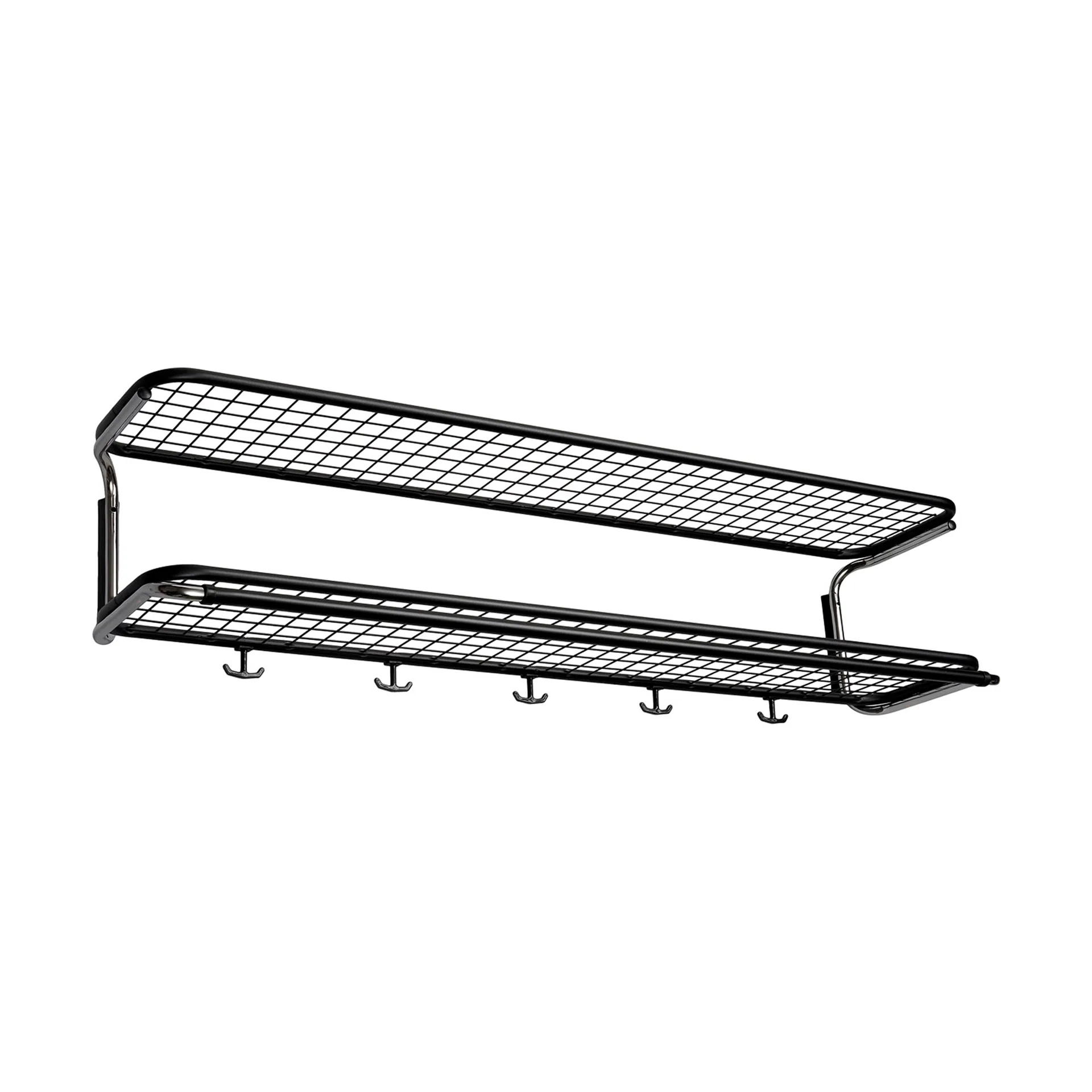 Classic 650 hattehylle, sort/krom, 2 nivåer, 110 cm Essem Design