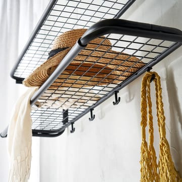 Classic 650 hattehylle - sort/krom, 2 nivåer, 110 cm - Essem Design