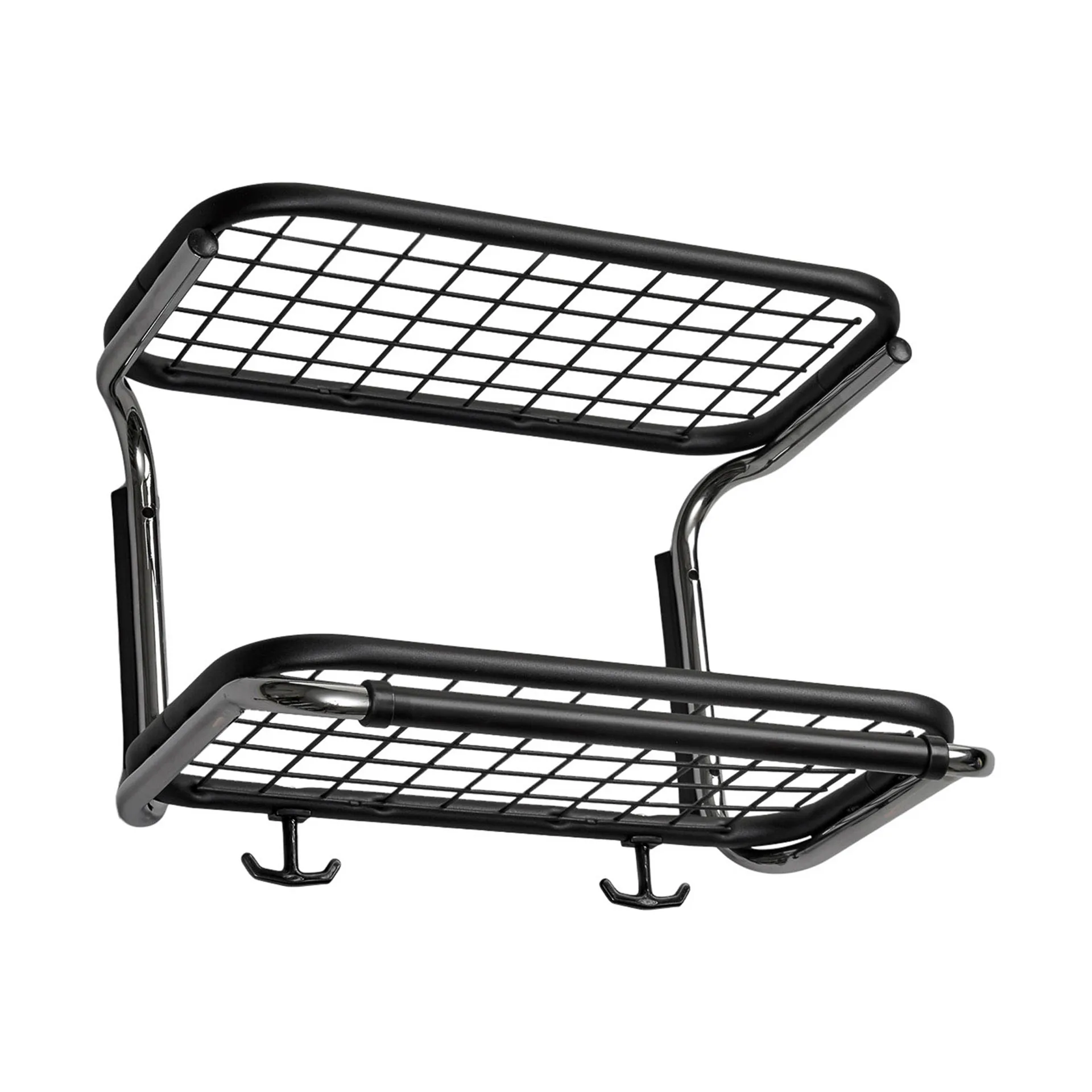 Classic 650 hattehylle, sort/krom, 2 nivåer, 40 cm Essem Design