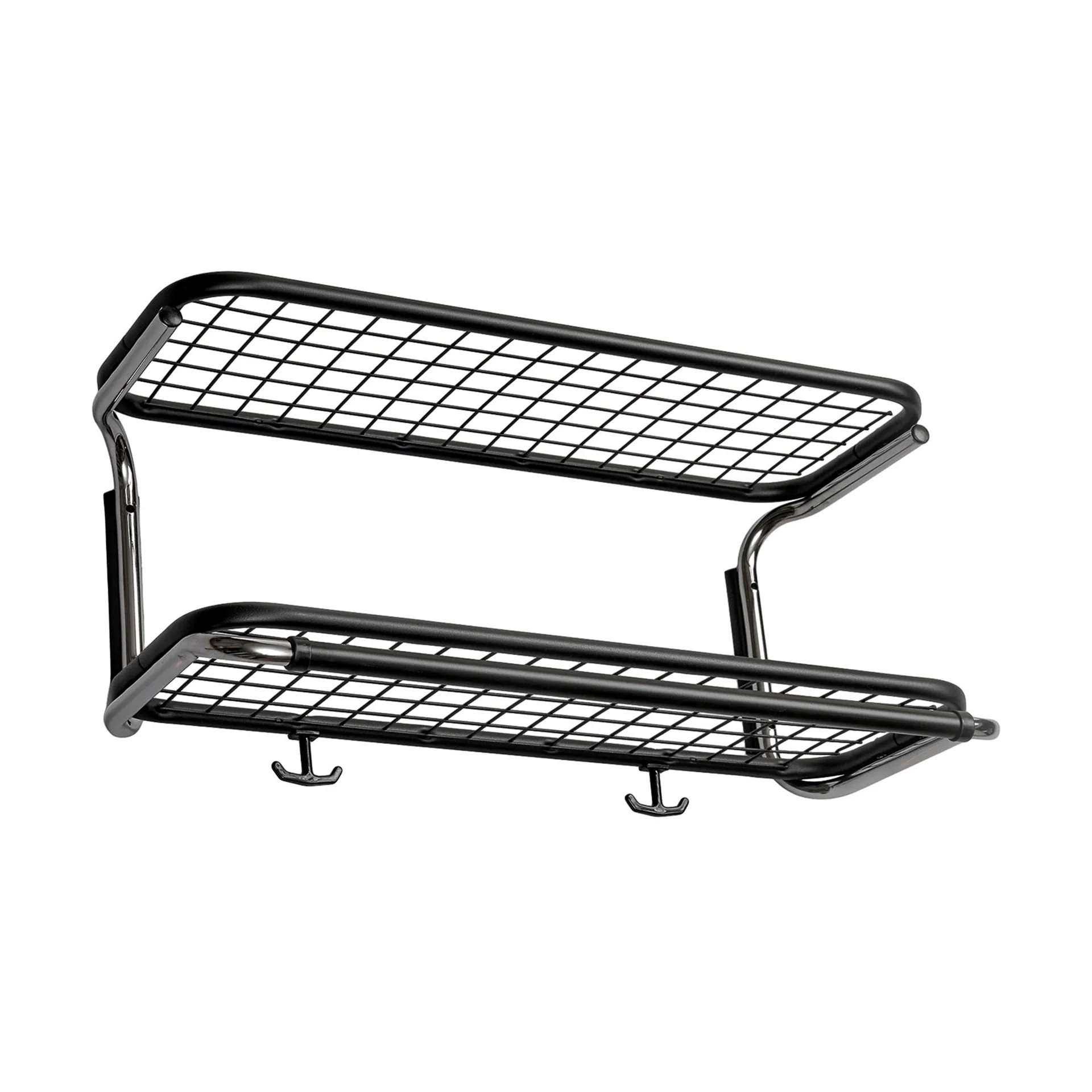 Classic 650 hattehylle, sort/krom, 2 nivåer, 50 cm Essem Design