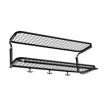 Classic 650 hattehylle - sort/krom, 2 nivåer, 70 cm - Essem Design