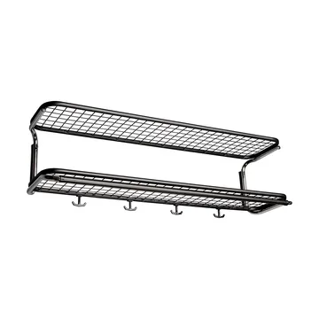 Classic 650 hattehylle - sort/krom, 2 nivåer, 90 cm - Essem Design