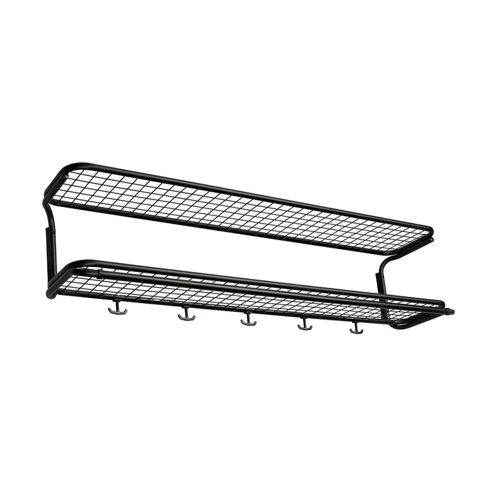 Classic 650 hattehylle - sort/sort, 2 nivåer, 110 cm - Essem Design