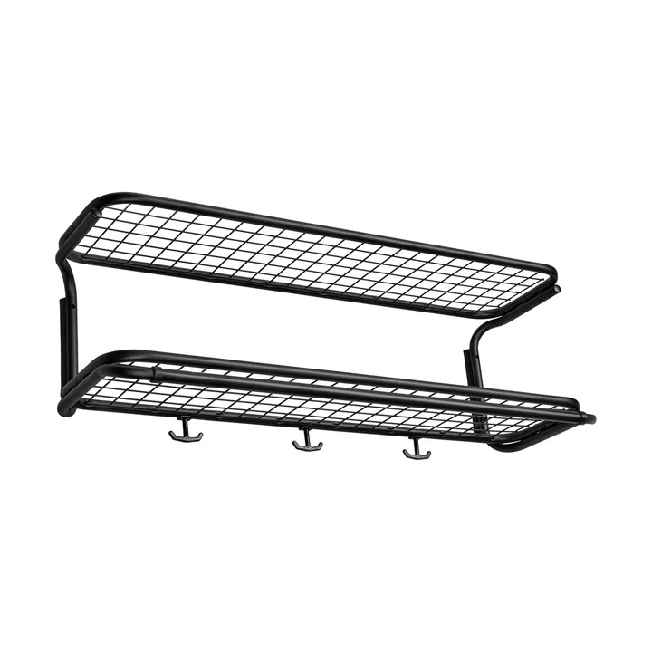 Classic 650 hattehylle - sort/sort, 2 nivåer, 90 cm - Essem Design