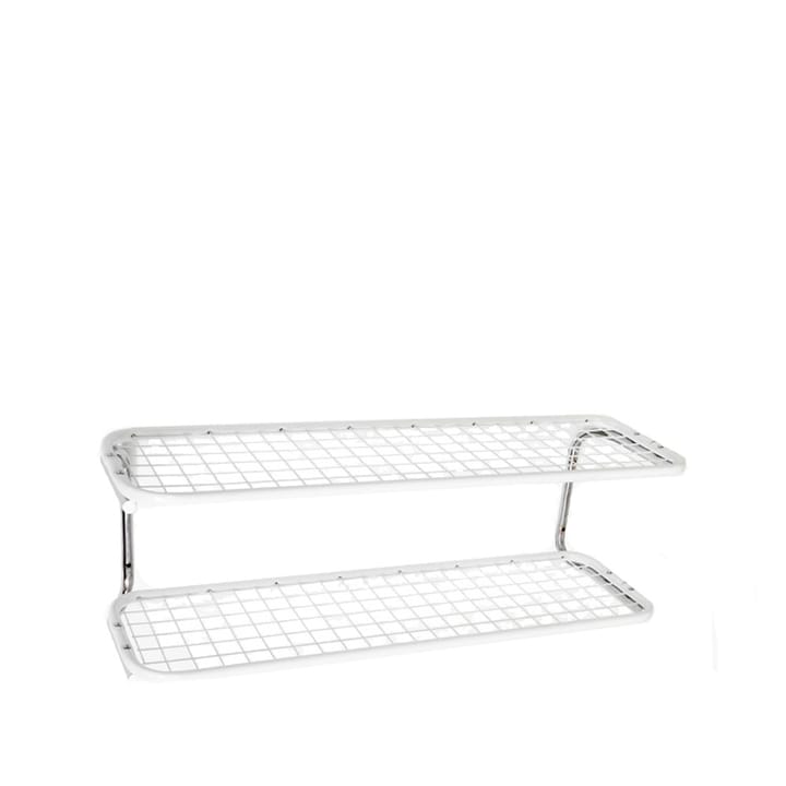 Classic 650 skohylle - hvit/krom, 2 nivåer, 110 cm - Essem Design