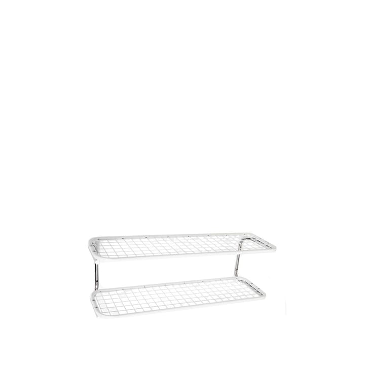 Classic 650 skohylle - hvit/krom, 2 nivåer, 80 cm - Essem Design