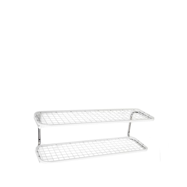 Classic 650 skohylle - hvit/krom, 2 nivåer, 90 cm - Essem Design
