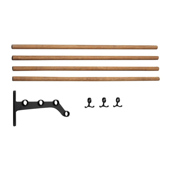 Nostalgi 291 påbygging hattehylle 100 cm - Bambus-svart - Essem Design