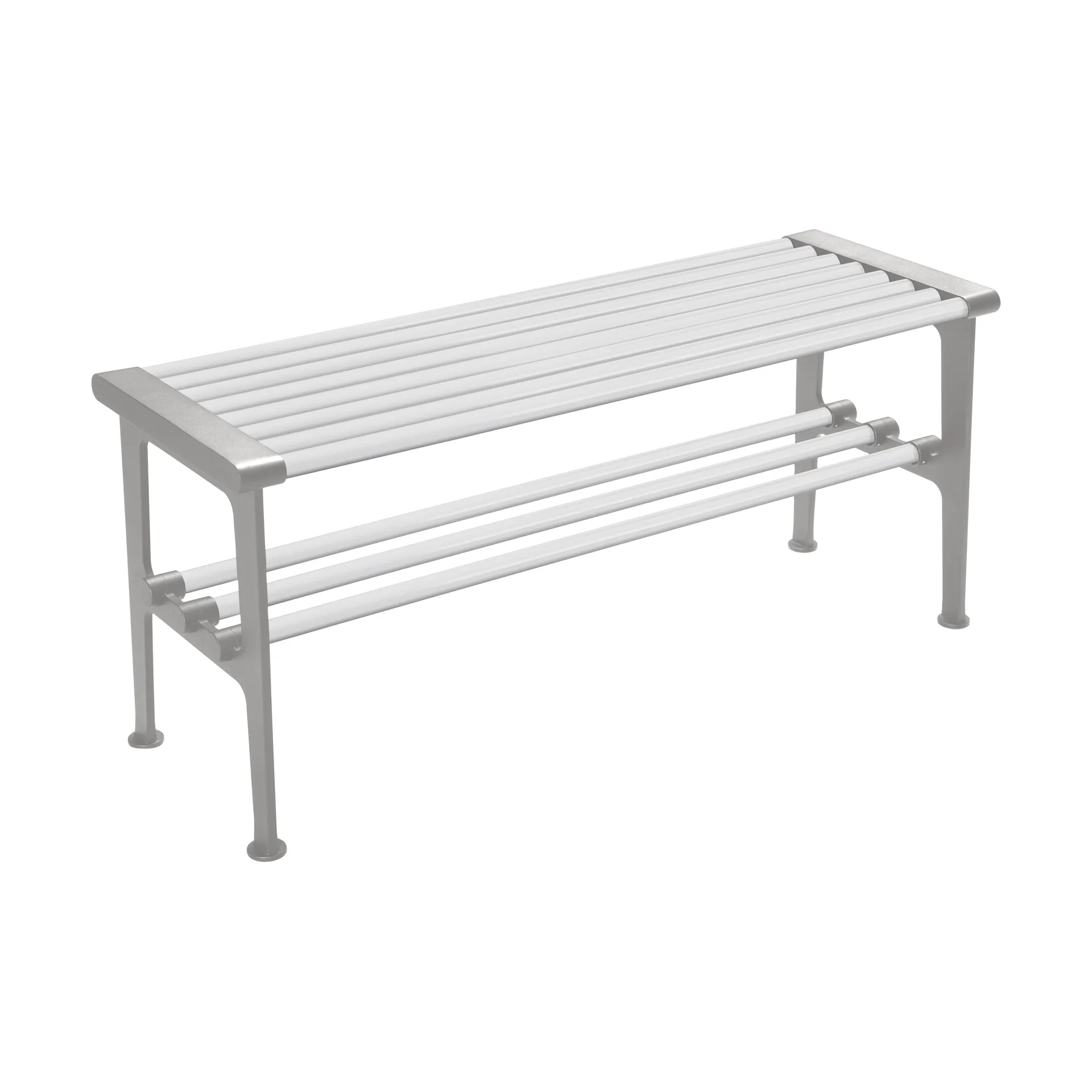 Nostalgi benk 100 cm, Hvit-aluminium Essem Design