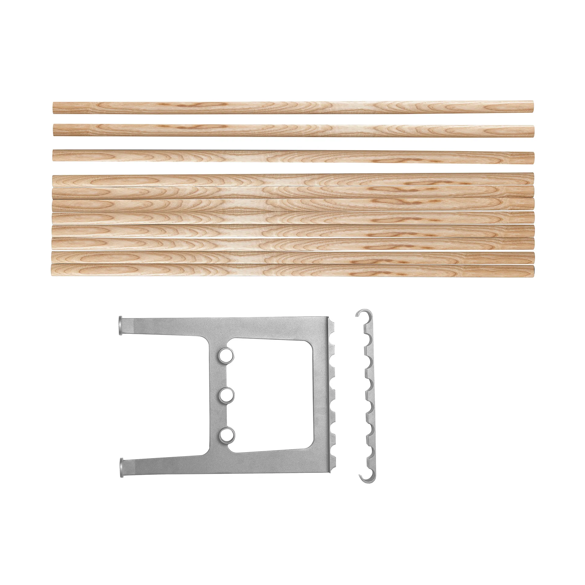 Nostalgi benk påbygging 100 cm, Ask-aluminium Essem Design