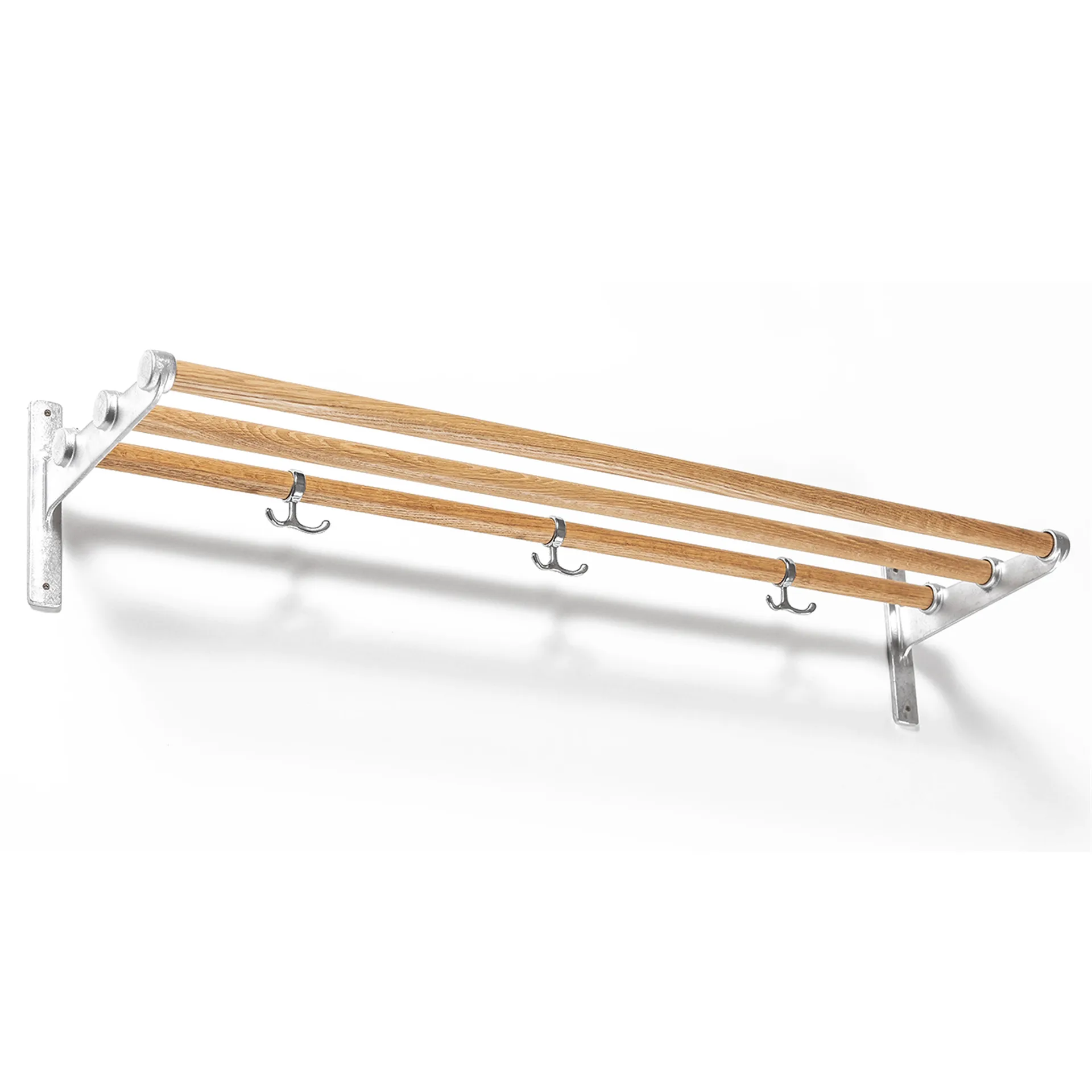 Nostalgi hatt-/skohylle, eik, aluminium Essem Design