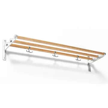 Nostalgi hatt-/skohylle - eik, aluminium - Essem Design
