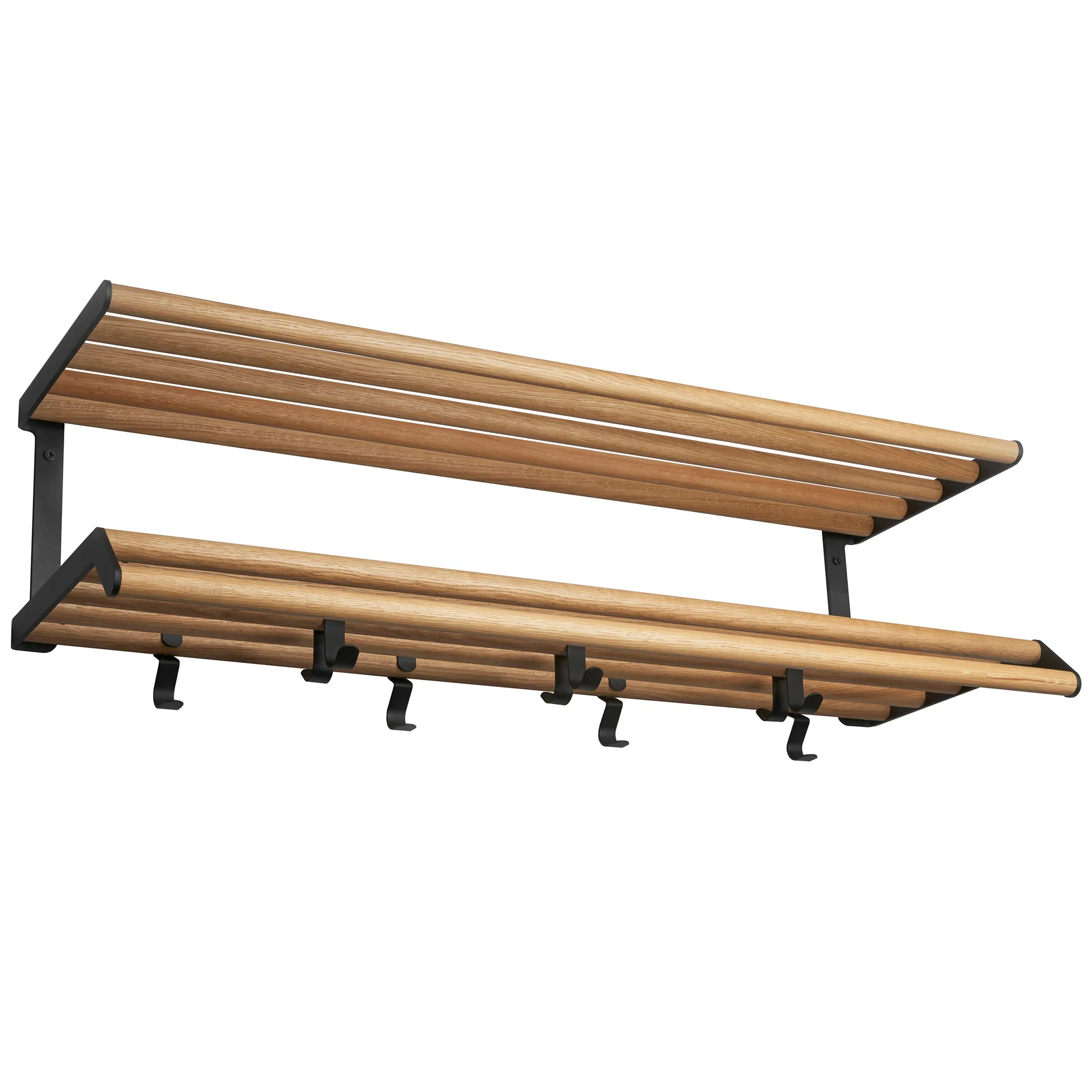 Tamburin hattehylle 100 cm, Eik-svart Essem Design