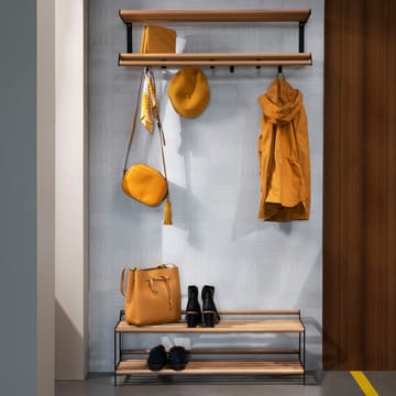 Tamburin skohylle 60 cm - Eik-svart - Essem Design