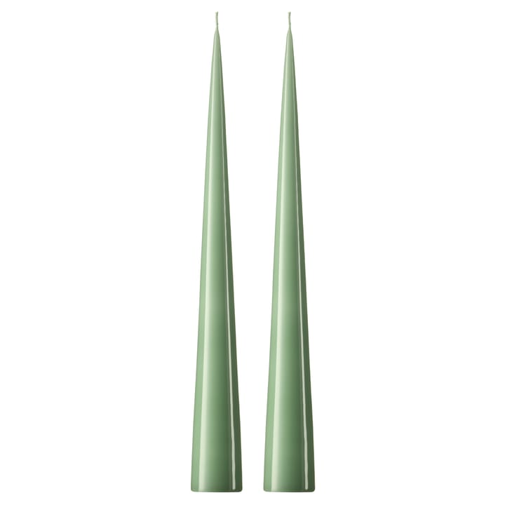 ester & erik kjeglelys 37 cm 2-stk. lakket - Eucalyptus 66-0 - Ester & erik