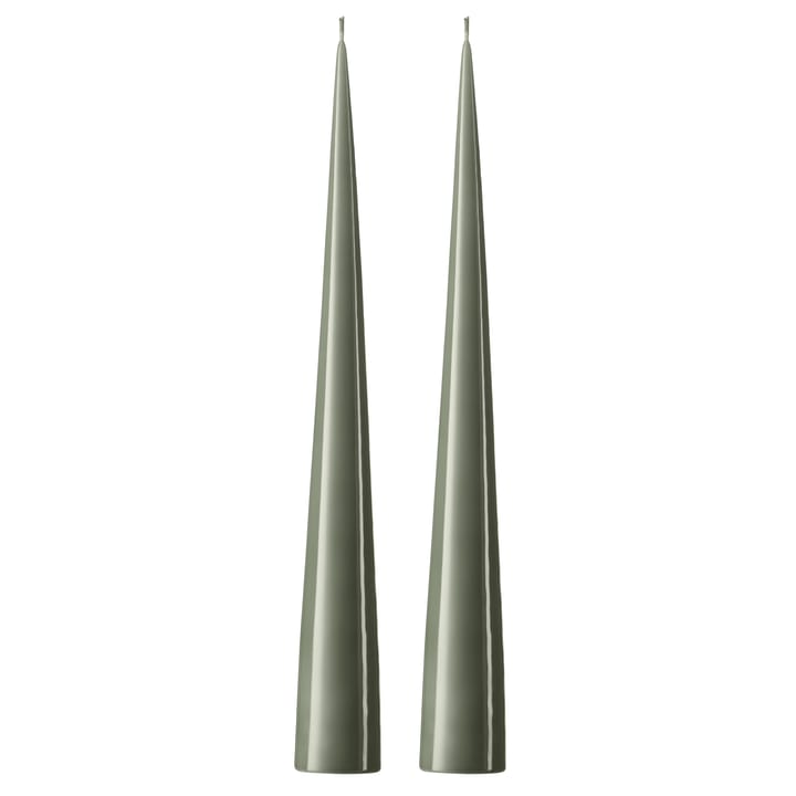 ester & erik kjeglelys 37 cm 2-stk. lakket - Green soil 70-0 - Ester & erik