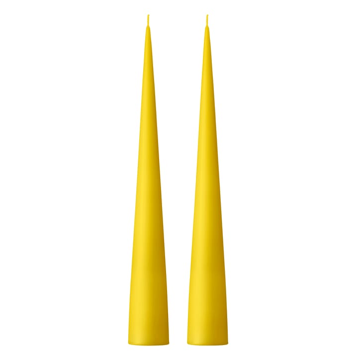 ester & erik kjeglelys 37 cm 2-stk. matt - Lemon drop 15 - Ester & erik