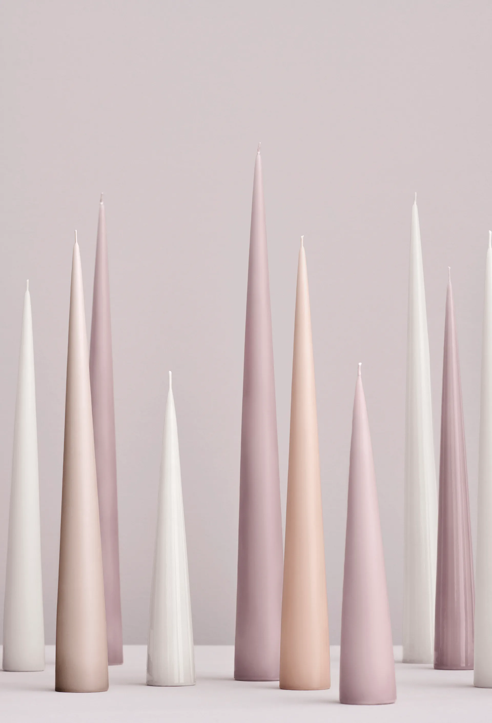 ester & erik kjeglelys 37 cm 2-stk. matt, Melon sorbet 19 ester & erik