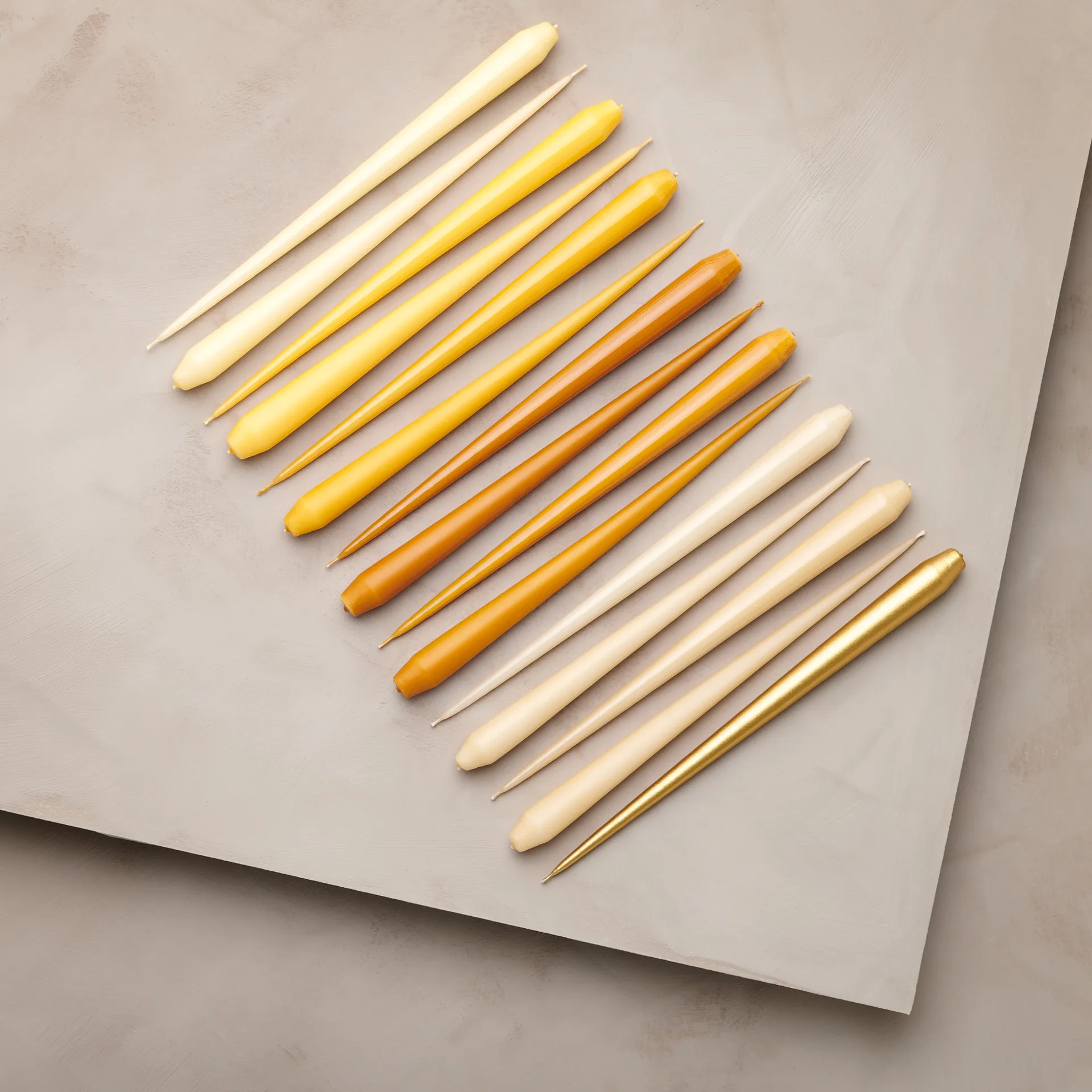 ester & erik lys 32 cm 4-pakning metallic, Gold ester & erik